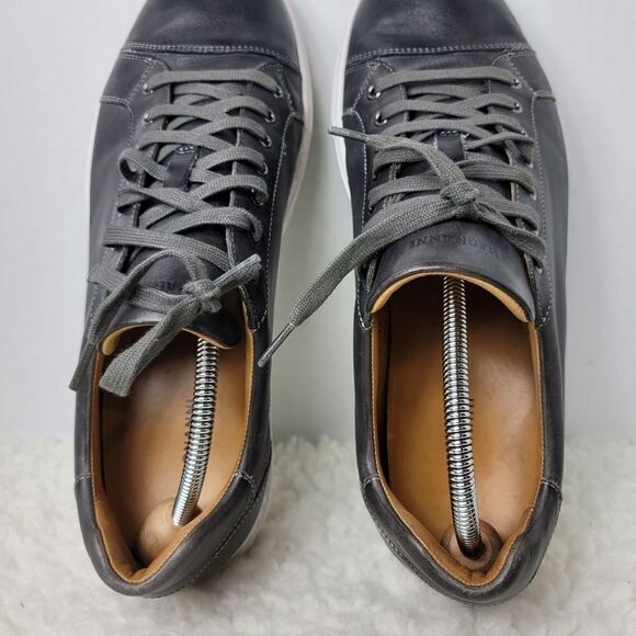 Magnanni Brando Lo II Mens Sneaker  Size 12 Gray Leather Lace Up Shoe - Picture 6 of 12